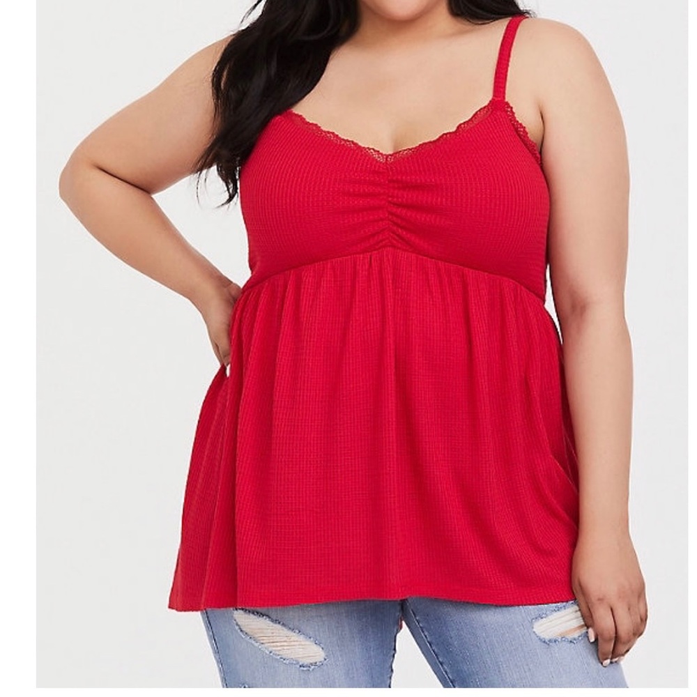 RED CAMISOLE NWOT PLUS SIZE TORRID BABYDOLL 1X